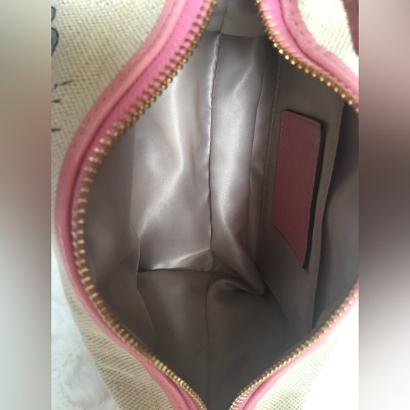 Coach Limited Edition Tattoo Embroidered Leather Canvas Sling Pochette Handbag. - Picture 9 of 10